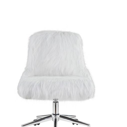 Faux Fur Task Office Chair - Gray